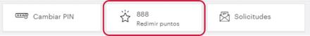 Redimir puntos acumulados